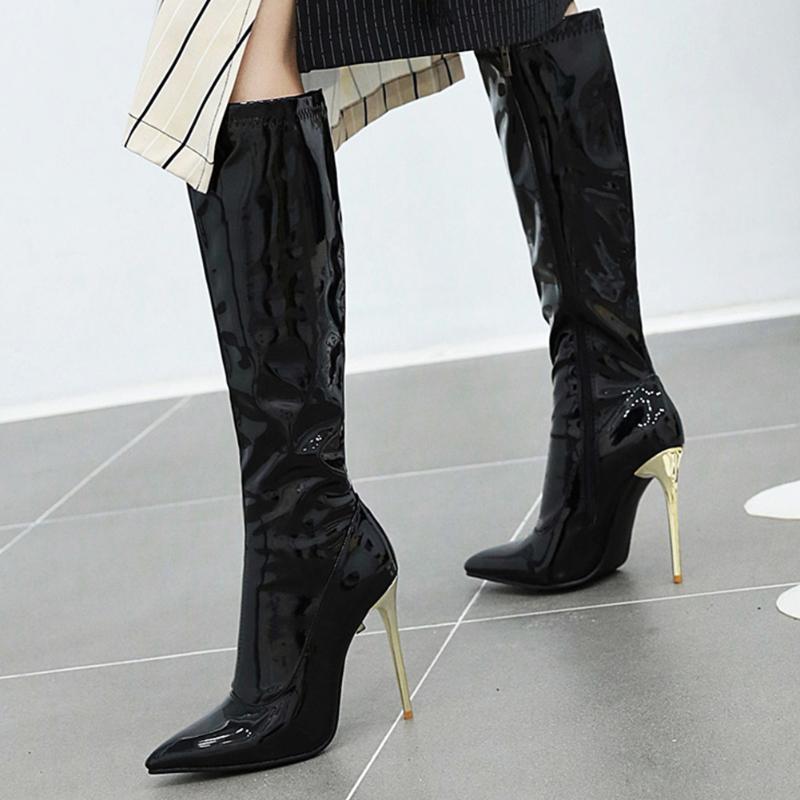 BONJOMARISA Sexy Girls Pointed Toe Mid Calf Boots Zipper Solid High Heels Boots Women Brand Party Dress New Shoes Woman, White 
BONJOMARISA Sexy Girls Pointed Toe Mid Calf Boots Zipper Solid High Heels Boots Women Brand Party Dress New Shoes Woman, White