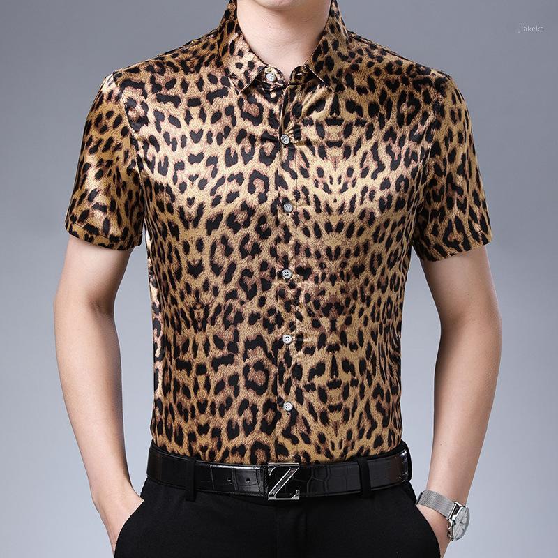Men's Casual Shirts Men's Silk Satin Leopard Printed Shirt Male Slim Fit Short Sleeve Print Party Club Tops -3XL1, Style1
Men's Casual Shirts Men's Silk Satin Leopard Printed Shirt Male Slim Fit Short Sleeve Print Party Club Tops -3XL1, Style1