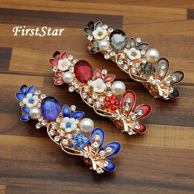 FirstStar Sparkly Red Black Royal Blue Crystal Luxury Pearl Hair Barrette Rhinestone Stone Hair Clip Hairpin For Women Jewelry
FirstStar Sparkly Red Black Royal Blue Crystal Luxury Pearl Hair Barrette Rhinestone Stone Hair Clip Hairpin For Women Jewelry