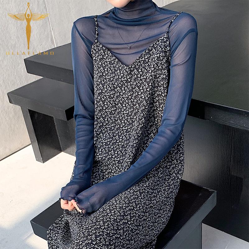 Half-High Neck Ruffle Long Sleeve Women Bottoming T-Shirt See-Through Sexy Lace Female Tee Shirt Casual Slim Warm Women's Top, Beige
Half-High Neck Ruffle Long Sleeve Women Bottoming T-Shirt See-Through Sexy Lace Female Tee Shirt Casual Slim Warm Women's Top, Beige