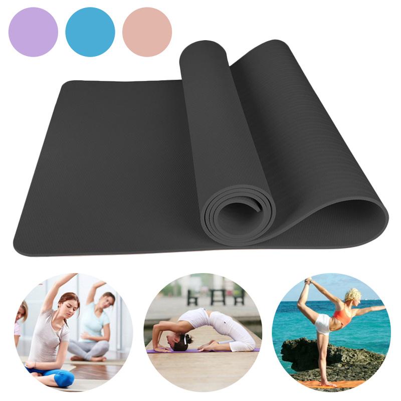 183x61x0.6cm Yoga Mat with Position Line TPE Non Slip Carpet Pilates Mat for Beginner Environmental Fitness Gymnastics Mats, Blue
183x61x0.6cm Yoga Mat with Position Line TPE Non Slip Carpet Pilates Mat for Beginner Environmental Fitness Gymnastics Mats, Blue
