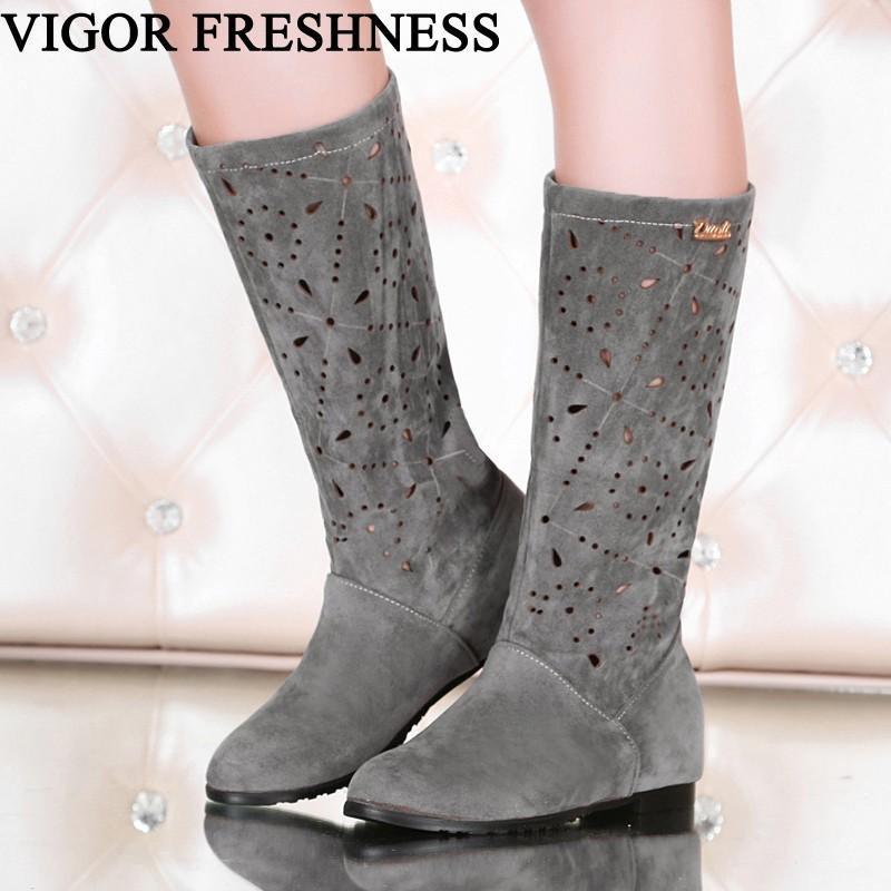 VIGOR FRESHNESS Boots Women Shoes Spring Mid Calf Woman Boots Cutout Ladies Shoes Party Autumn Eyelet Summer MY174B1, Black
VIGOR FRESHNESS Boots Women Shoes Spring Mid Calf Woman Boots Cutout Ladies Shoes Party Autumn Eyelet Summer MY174B1, Black