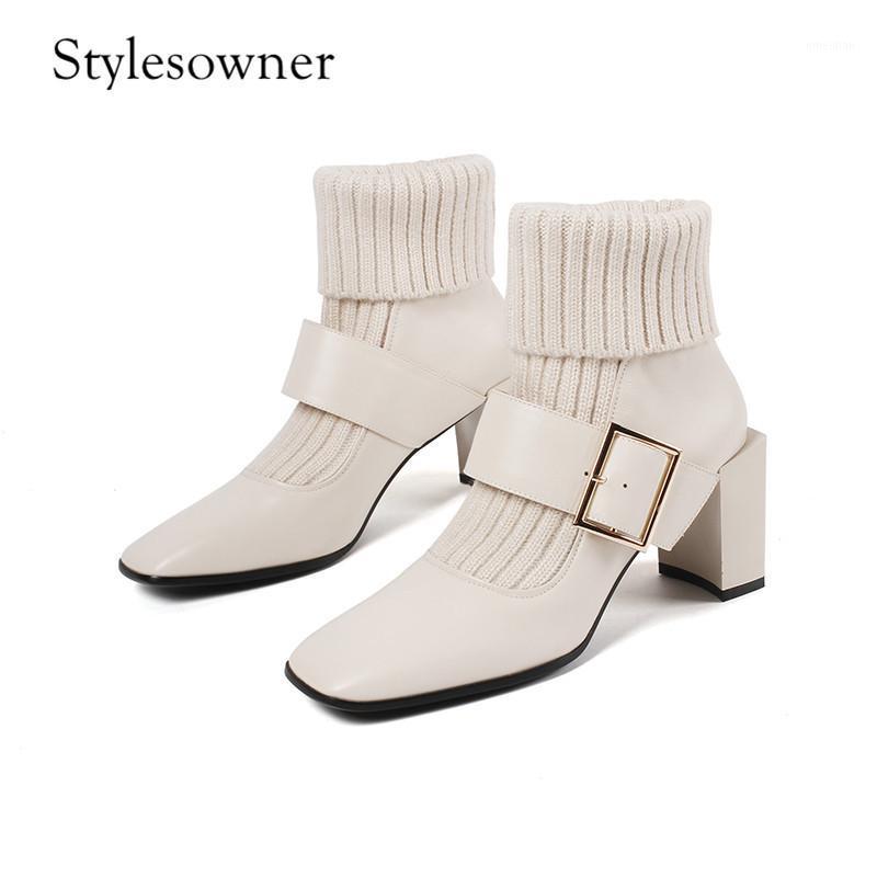 Stylesowner 2020 Hot Selling Hand-made Winter Short Boots Knitting High Heels Popular Buckle Strap Mid-boots Keep Warm Female1, Black
Stylesowner 2020 Hot Selling Hand-made Winter Short Boots Knitting High Heels Popular Buckle Strap Mid-boots Keep Warm Female1, Black