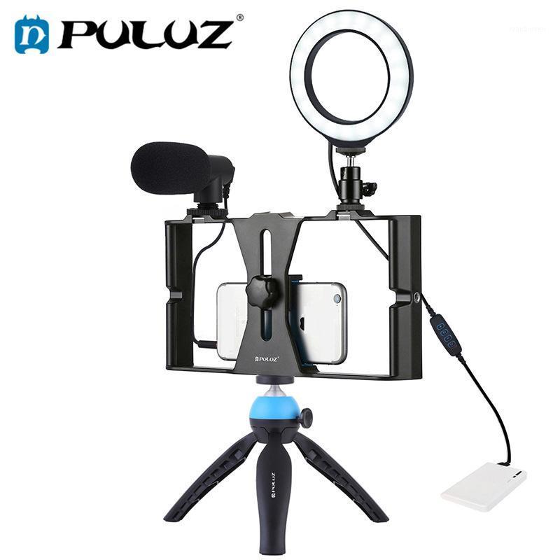 PULUZ 4 in 1 Vlogging Live Broadcast Smartphone Video Rig +4.6 inch LED Selfie Ring Light & Microphone +Tripod Mount+Tripod Head1
PULUZ 4 in 1 Vlogging Live Broadcast Smartphone Video Rig +4.6 inch LED Selfie Ring Light & Microphone +Tripod Mount+Tripod Head1