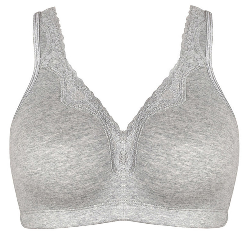 Womens Cotton Bras Sexy Lingerie Tops Plus Size Bralette Big Full Cup Wireless Cotton Brassiere Underwear A B C D E F 201202