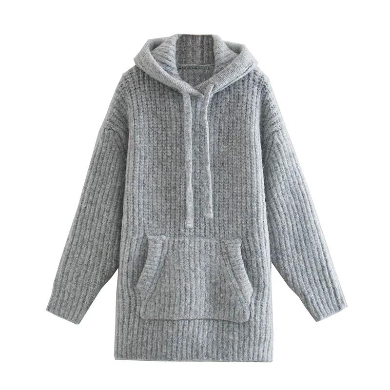 Women Pullovers Hoodie Drawstring Hooded Sweater Knitted Sweatshirts Women Winter Warm Casual Sweaters Sweatshirt Top, S202124-1
Women Pullovers Hoodie Drawstring Hooded Sweater Knitted Sweatshirts Women Winter Warm Casual Sweaters Sweatshirt Top, S202124-1