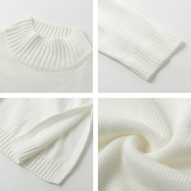 Rapwriter New Women's Autumn Winter Knitted Long Sweaters Women Oversize Pullover Turtleneck Solid Minimalist Loose Tops 201023