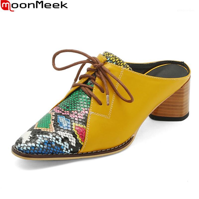 MoonMeek 2020 Newest high heels women slippers fashion snake mixed colors casual shoes summer square toe mules shoes1, Black
MoonMeek 2020 Newest high heels women slippers fashion snake mixed colors casual shoes summer square toe mules shoes1, Black
