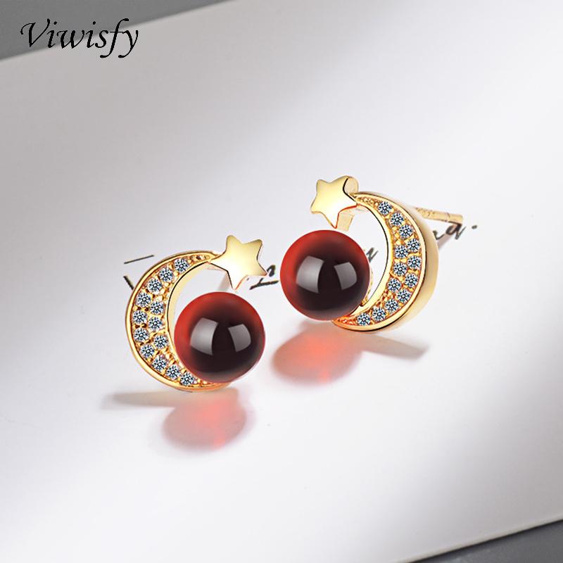 Viwisfy 18K Gold Crystal Moon Star Stud 925 Sterling Silver Earrings For Woman VW21073
Viwisfy 18K Gold Crystal Moon Star Stud 925 Sterling Silver Earrings For Woman VW21073