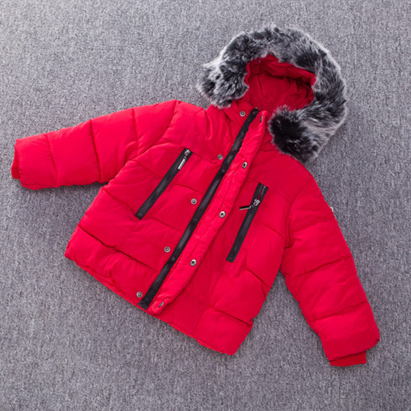boys winter coat 1-7 years old children's parkas hooded Solid color Hand tucked cotton coat toddler girl winter coat unisex LJ201128