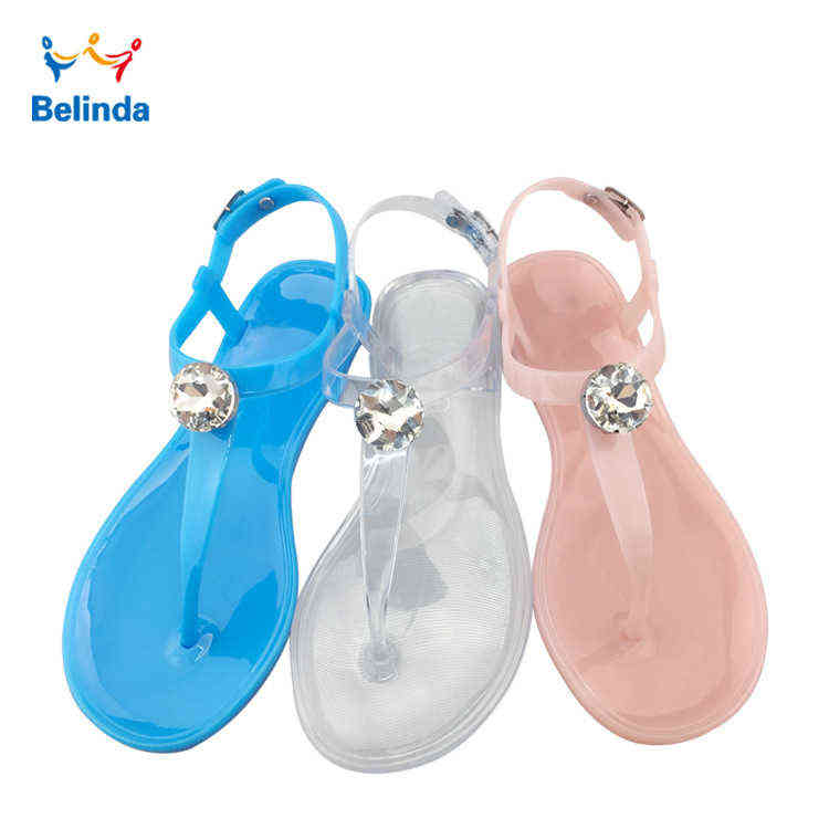 Summer Flat Bottom Women Sandals Fashion Rhinestone Clip Toe Girl Footwear Large Size Flip Flops Comfortable Ladies Jelly Shoes Y220209