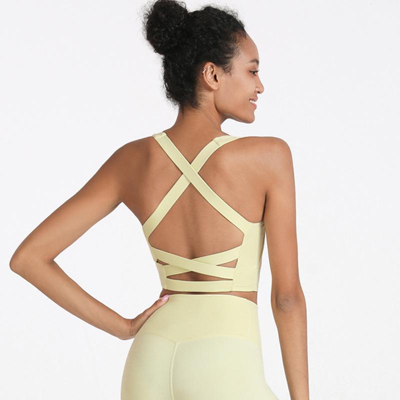 2020 Autumn New Square Collar Women Shockproof Sports Bra Sexy Back Cross Hollow Out Fitness Outdoor Running Jogger Bra Vest1, White
2020 Autumn New Square Collar Women Shockproof Sports Bra Sexy Back Cross Hollow Out Fitness Outdoor Running Jogger Bra Vest1, White