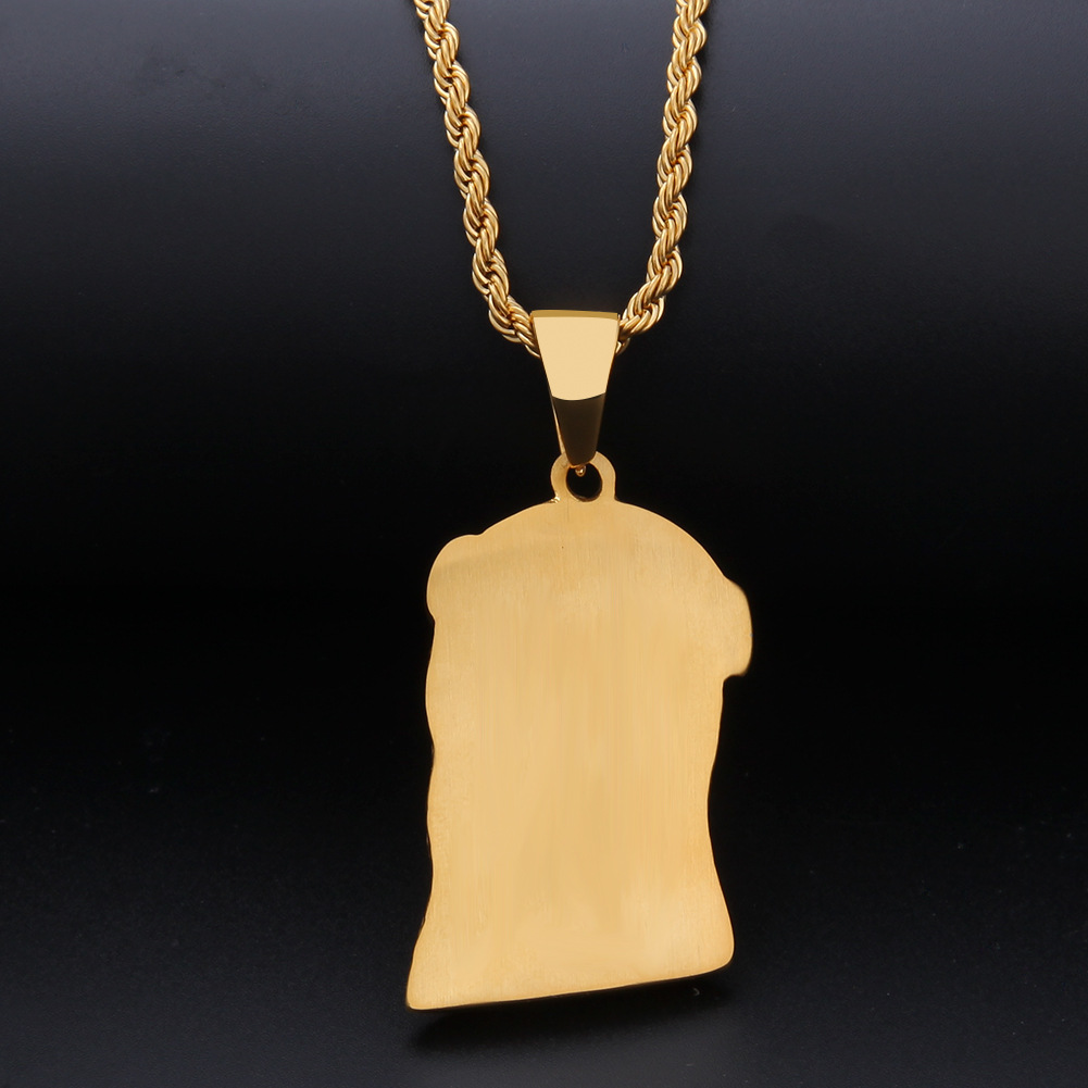 New Mens Hip Hop Jewelry Fashion Stainless Steel JESUS Piece Pendant High Quality Gold Necklace Free shipping Free shipping