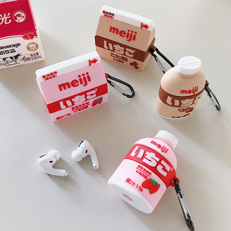 3D Earphone Cases For AirPods Case Cute Bottle Strawberry Milk For Apple Airpods pro Protect Cover For Earpods Earbuds Case
3D Earphone Cases For AirPods Case Cute Bottle Strawberry Milk For Apple Airpods pro Protect Cover For Earpods Earbuds Case