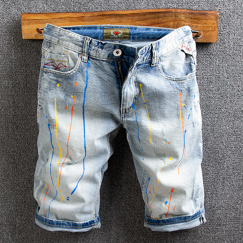 2021 New Summer Fashion Light Blue Elastic Ripped Denim Shorts Men High Quality Printed Designer Hip Hop Short Jvt0, Retro light blue
2021 New Summer Fashion Light Blue Elastic Ripped Denim Shorts Men High Quality Printed Designer Hip Hop Short Jvt0, Retro light blue