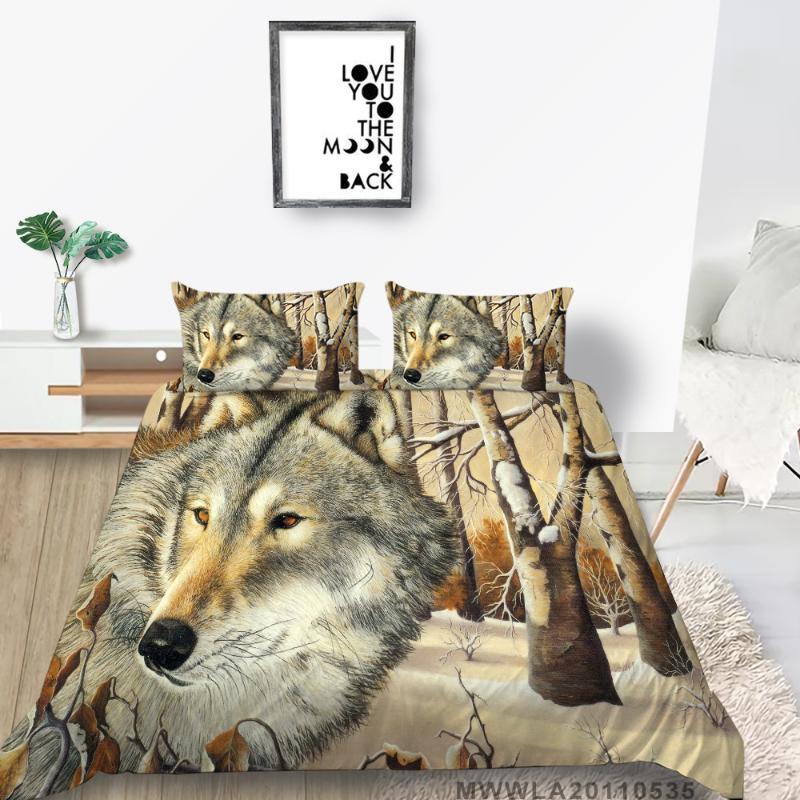 Winter Forest Bed Set Double Artistic 3D Wolf Duvet Cover For Kids Full Single Queen King Creative Vintage Bedding Set, Style 15
Winter Forest Bed Set Double Artistic 3D Wolf Duvet Cover For Kids Full Single Queen King Creative Vintage Bedding Set, Style 15