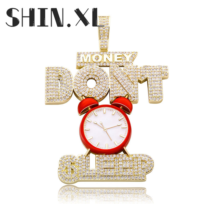 Custom Diamond Letter MONEY DONT SLEEP Pendant Necklace Large Size Gold Letter Necklace for Men Bling Bling Jewelry, Silver
Custom Diamond Letter MONEY DONT SLEEP Pendant Necklace Large Size Gold Letter Necklace for Men Bling Bling Jewelry, Silver