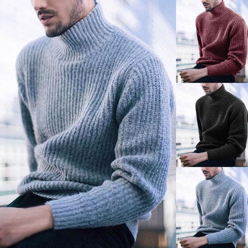 New 2020 Fashion Men Sweaters Solid Color Turtleneck Long Sleeve Casual Pullover Knitted Sweater Men's Clothes1, Black
New 2020 Fashion Men Sweaters Solid Color Turtleneck Long Sleeve Casual Pullover Knitted Sweater Men's Clothes1, Black