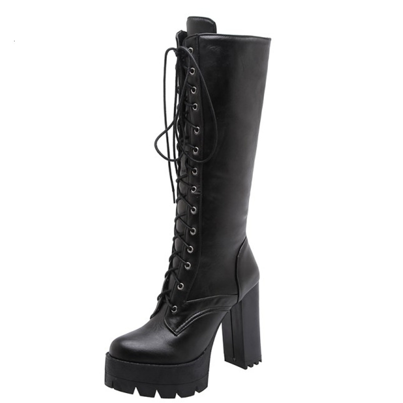 2021 New Knee High Round Toe Lace Up Fashion Long Boots Pu Leathehr Square Heel Women Shoes Size 34-43 1tky, Black
2021 New Knee High Round Toe Lace Up Fashion Long Boots Pu Leathehr Square Heel Women Shoes Size 34-43 1tky, Black