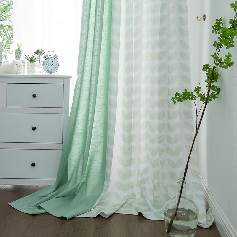 Mint Green Fresh Leaves Geometric Simple Modern Imitation Cotton and Linen Printing Living Room Bedroom Curtains, Curtain
Mint Green Fresh Leaves Geometric Simple Modern Imitation Cotton and Linen Printing Living Room Bedroom Curtains, Curtain