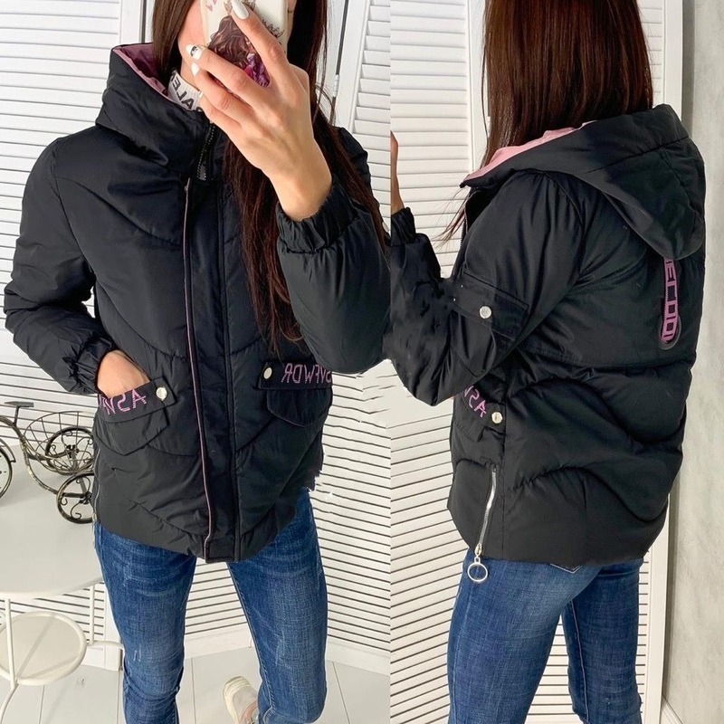 FORERUN Hooded Winter Jacket Women Fashion Letter Printed Solid Female Down Jacket Plus Size Parkas Mujer 200928