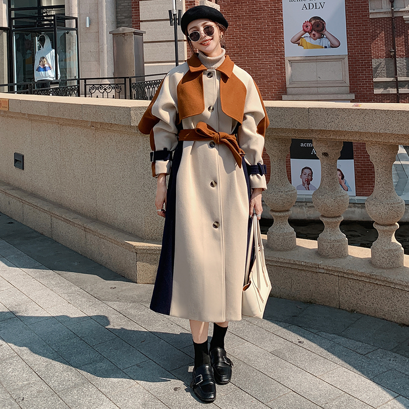 2021 New Women's Wool Coat Winter New Korean Long Sleeve Bat Released Single-breasted Contrast Retro Fashion Female Jacket 5f Ghdi, Photo color
2021 New Women's Wool Coat Winter New Korean Long Sleeve Bat Released Single-breasted Contrast Retro Fashion Female Jacket 5f Ghdi, Photo color
