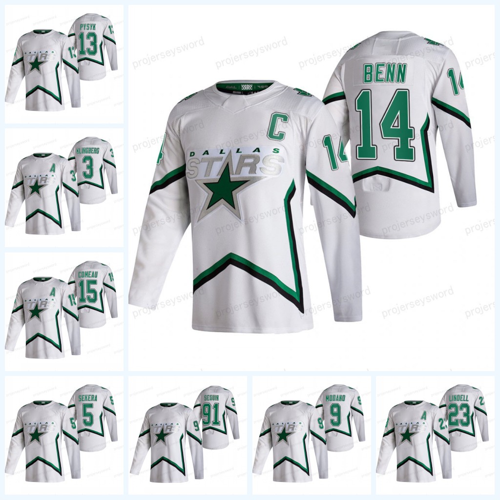 Dallas Stars 2021 Reverse Retro Jersey Jake Oettinger Roope Hintz Alexander Radulov mark pysyk John Klingberg Andrej Sekera Jamie Benn, 9 mike modano
Dallas Stars 2021 Reverse Retro Jersey Jake Oettinger Roope Hintz Alexander Radulov mark pysyk John Klingberg Andrej Sekera Jamie Benn, 9 mike modano