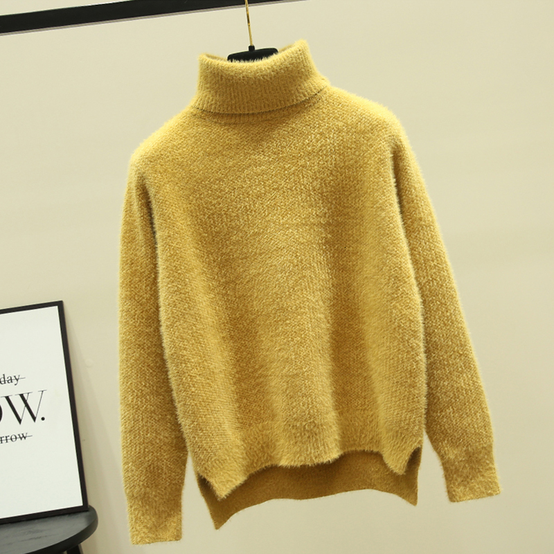 2021 New Thick Turtleneck Long Sleeve Woman Solid Mesh Jumper Ladies High-end Mohair 5 Color Women's Sweater Wgo8, Light khaki.
2021 New Thick Turtleneck Long Sleeve Woman Solid Mesh Jumper Ladies High-end Mohair 5 Color Women's Sweater Wgo8, Light khaki.