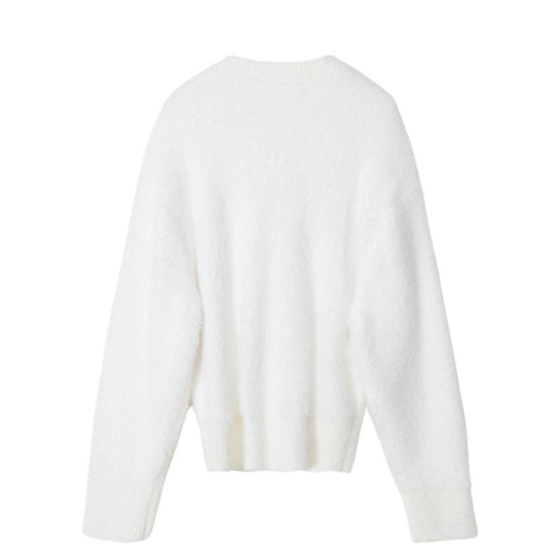 Fall Winter Warm Single-Breasted Sweater Women' Cardigan Sweet Fleece Imitation Mink Hand Hook Flower O-Neck Knitted Tops Girls, White
Fall Winter Warm Single-Breasted Sweater Women' Cardigan Sweet Fleece Imitation Mink Hand Hook Flower O-Neck Knitted Tops Girls, White
