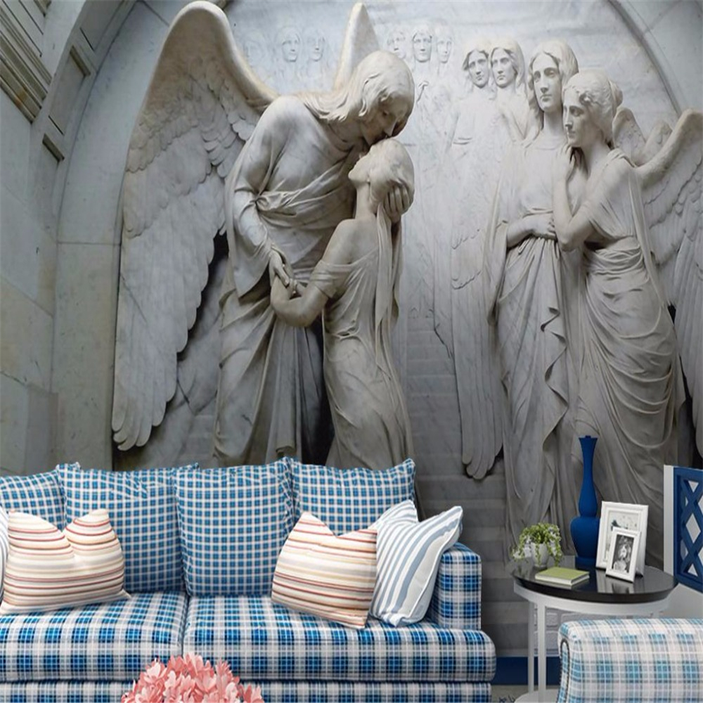 Custom 3D Stereoscopic Wallpaper people angel Wallpapers For Living Room Printing Wallpaper