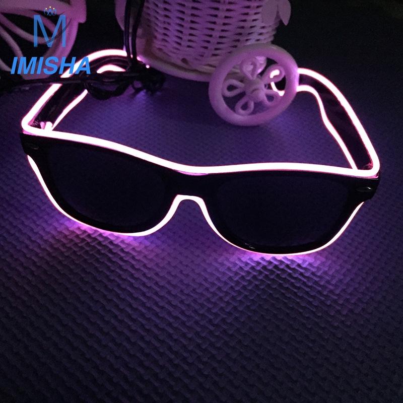Glowing glasses 9 EL colors Black Frame EL led glasses Blue Green Yellow white Light sunglasses for Costume cosplay Unisex
Glowing glasses 9 EL colors Black Frame EL led glasses Blue Green Yellow white Light sunglasses for Costume cosplay Unisex