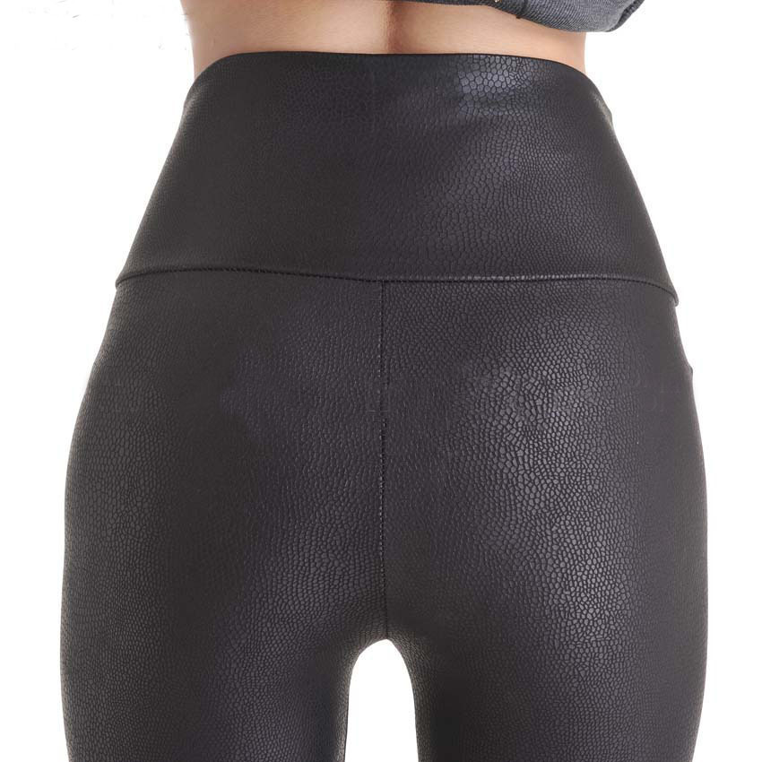New Sale Fashion Serpentine Sexy Leggings Womens Leggins Stretch High Waist quality Faux Leather Pants Plus Size YAK0010 201203