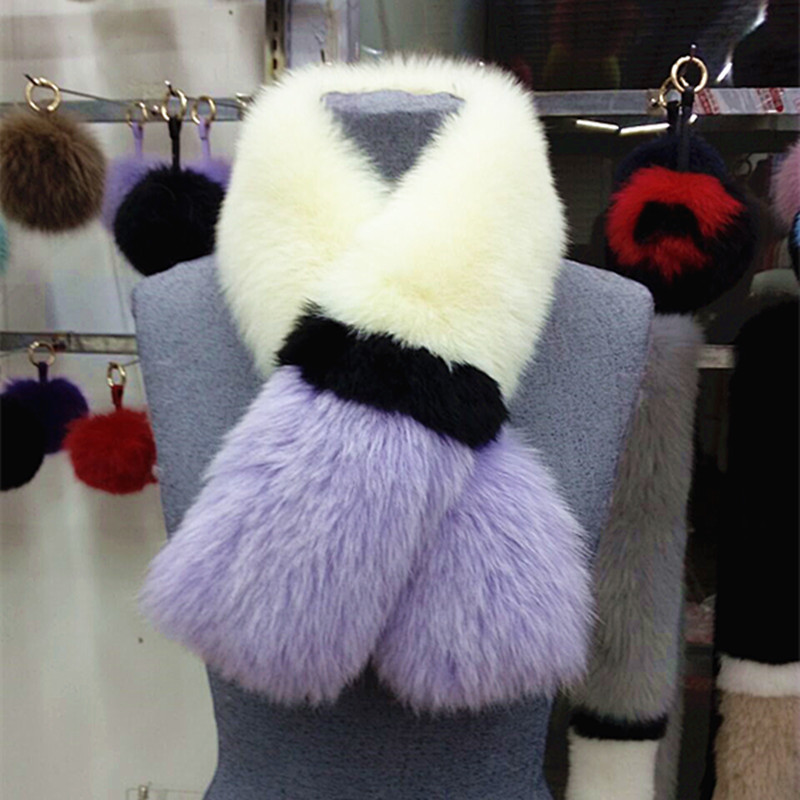 Natural tissue the fox warm winter fur shawl from women in clothes