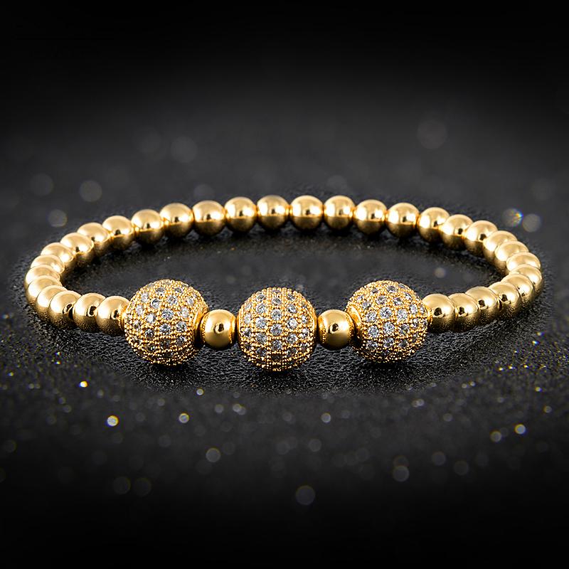 FYSARA Cubic Zirconia Crystals Round Metal Beaded Bracelet & Bangle Women Men Gold Bracelets Trendy Fashion Jewelry Accessories
FYSARA Cubic Zirconia Crystals Round Metal Beaded Bracelet & Bangle Women Men Gold Bracelets Trendy Fashion Jewelry Accessories