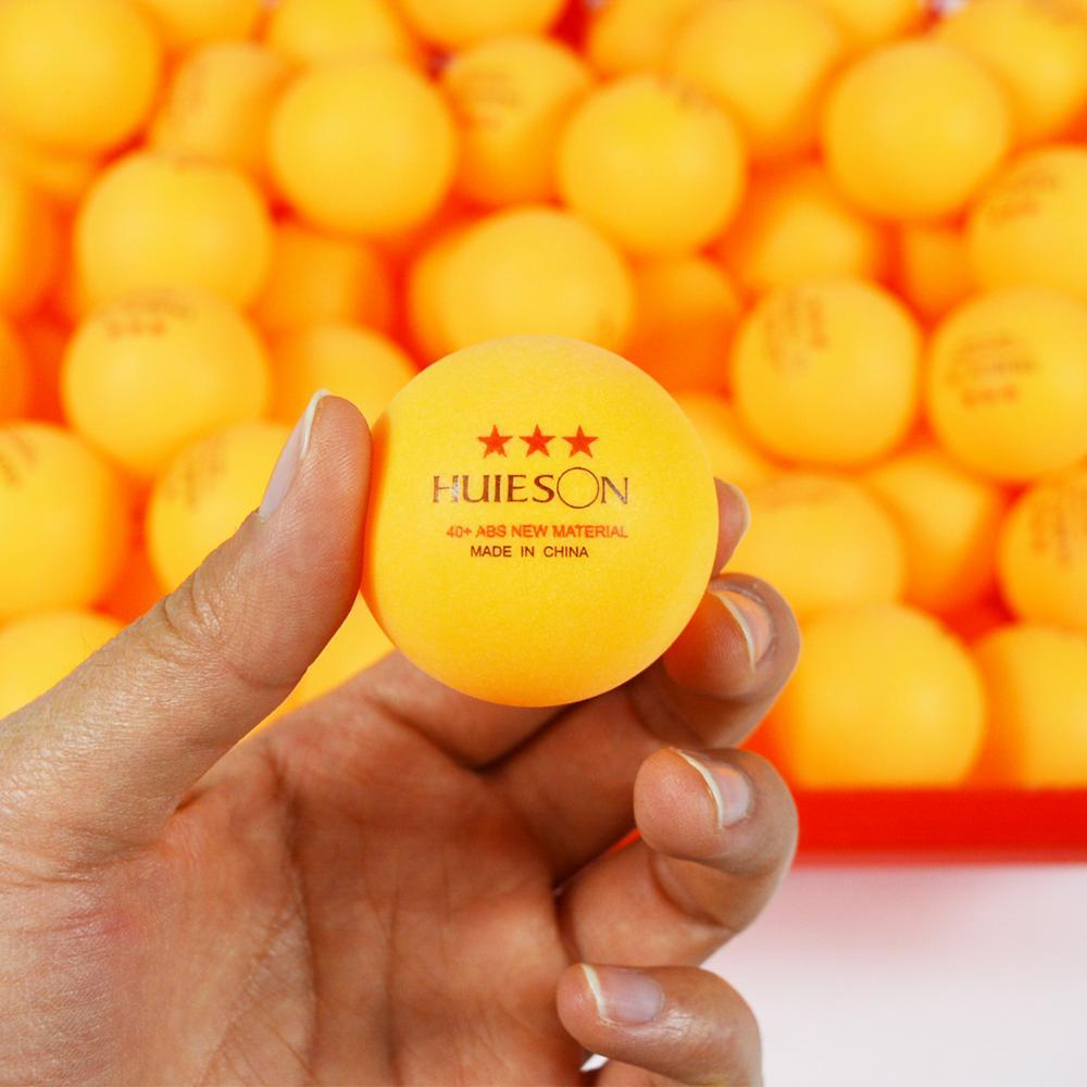 Huieson 30 50 100 English New Material Table Tennis Balls 3 Star 40+ ABS Plastic Ping Pong Balls Table Tennis Training Balls 201204