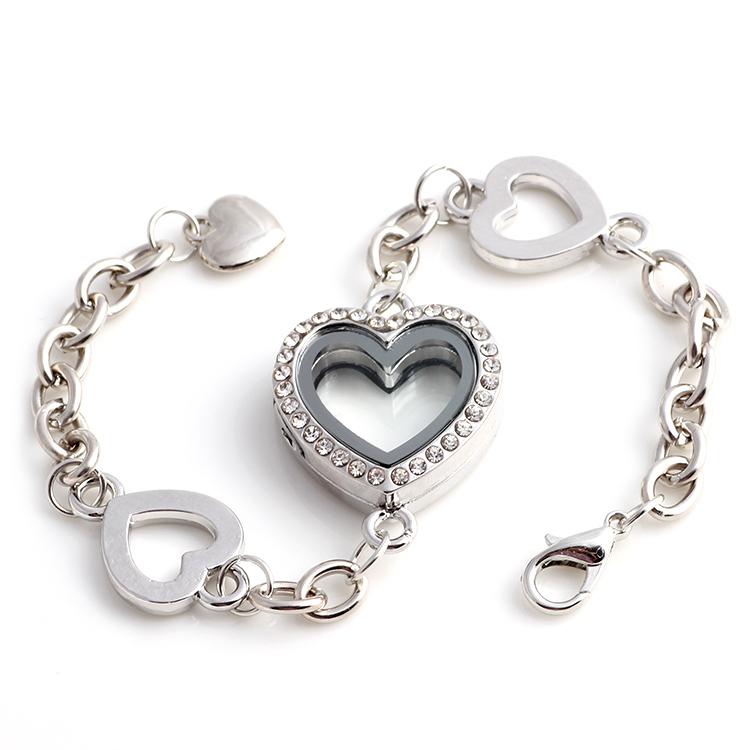 5PCS Hot Selling Crytsal Heart Floating Lockets Bracelet Alloy Wedding Women Bangle Jewellery
5PCS Hot Selling Crytsal Heart Floating Lockets Bracelet Alloy Wedding Women Bangle Jewellery