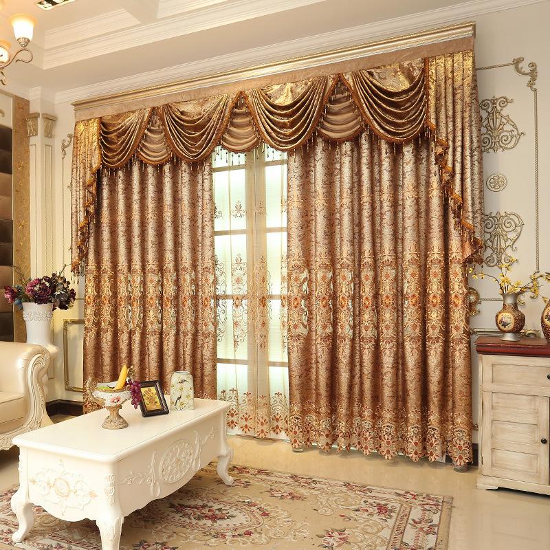 1PC Pelmet European Royal Luxury Valance Curtains for Living Room Window Golden Curtain for Bedroom Tulle jacquard Curtain, 1pc tulle
1PC Pelmet European Royal Luxury Valance Curtains for Living Room Window Golden Curtain for Bedroom Tulle jacquard Curtain, 1pc tulle
