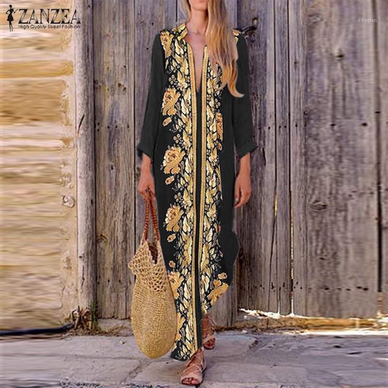 2020 ZANZEA Women Bohemian Floral Long Dress Summer Split Hem Party Sundress Ladies Long Sleeve V Neck Work Vestido Kaftan 5XL1, 1 white
2020 ZANZEA Women Bohemian Floral Long Dress Summer Split Hem Party Sundress Ladies Long Sleeve V Neck Work Vestido Kaftan 5XL1, 1 white
