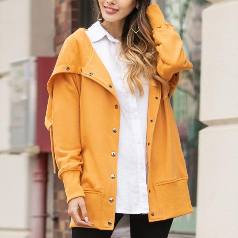 Fall and Winter 2020 Fashion Coat Cardigan Loose Type Casual Full Sleeve Jacket for Women Solid Color Female Comfortable Outwear, Yellow
Fall and Winter 2020 Fashion Coat Cardigan Loose Type Casual Full Sleeve Jacket for Women Solid Color Female Comfortable Outwear, Yellow