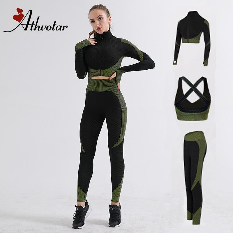 ATHVOTAR 3Pcs Seamless Fitness Set Women Gym Leggings+Sport Bras+Long Sleeve Crop Top Gym Sets for Women Running Yoga1, Pink
ATHVOTAR 3Pcs Seamless Fitness Set Women Gym Leggings+Sport Bras+Long Sleeve Crop Top Gym Sets for Women Running Yoga1, Pink