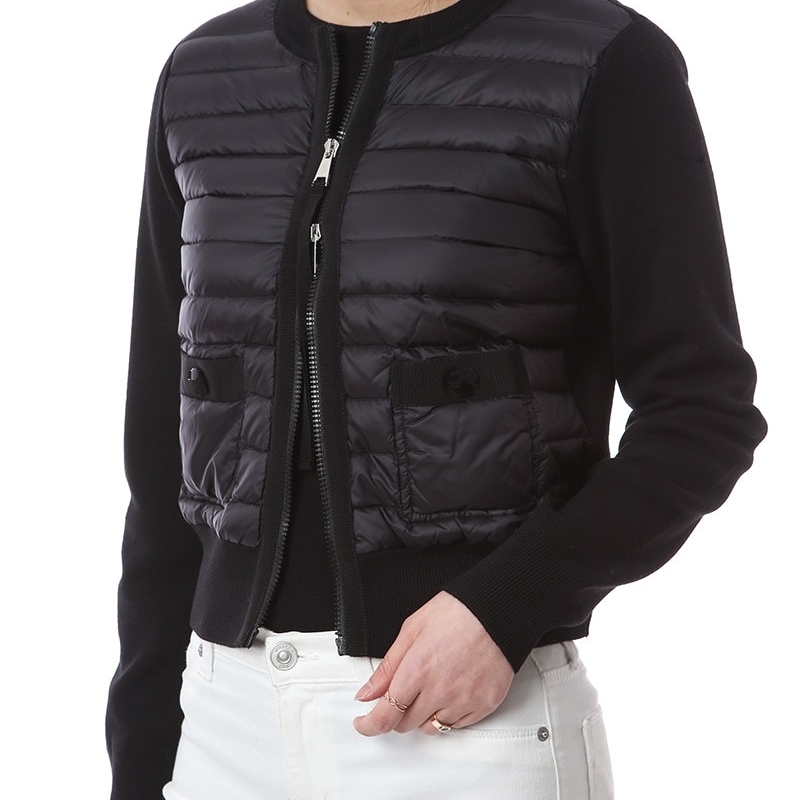 Autumn New Women's Jacket Basic Light Knitting Winter Solid Coat Female Slim Fashion Outerwear Black/white Colors 201031