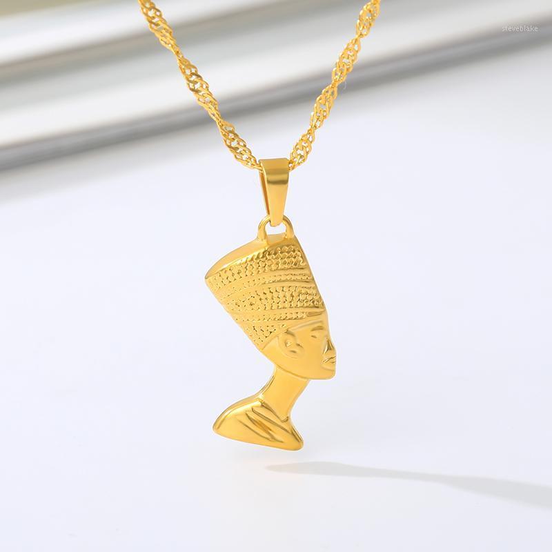 Pendant Necklaces Vintage Ancient Egyptian Queen Necklace Light Gold Color Egypt Nefertiti Head Portrait Jewelry Collier Drop-1
Pendant Necklaces Vintage Ancient Egyptian Queen Necklace Light Gold Color Egypt Nefertiti Head Portrait Jewelry Collier Drop-1