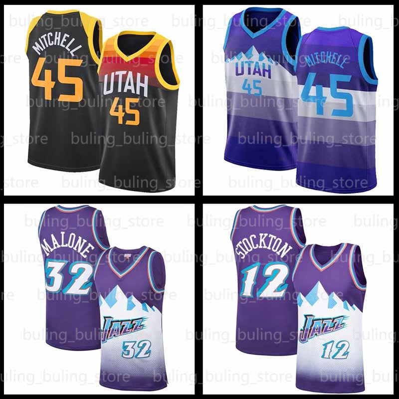 

Donovan 45 Mitchell Jersey Mike 10 Conley Karl 32 Malone Rudy 27 Gobert John 12 Stockton 2020 2021 NEW Utah Jazz Basketball Jerseys, Men new jersey