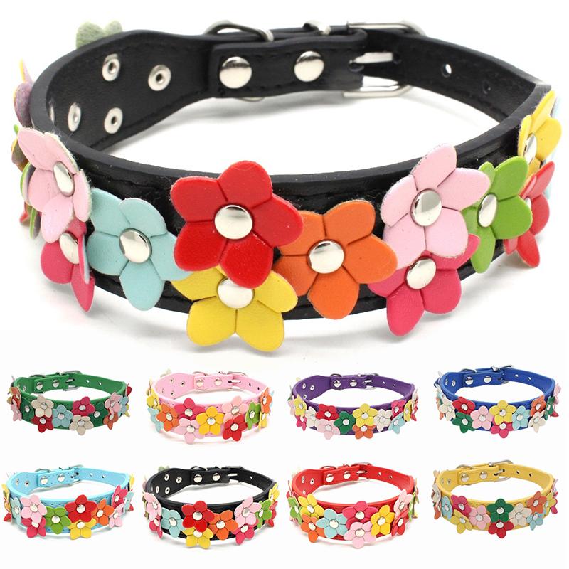 Adjustable Creative Flower Studded Puppy Pet Dog PU Leather Collar Buckle Cats Neck Strap Pet Supplies Dog Cat Collars
Adjustable Creative Flower Studded Puppy Pet Dog PU Leather Collar Buckle Cats Neck Strap Pet Supplies Dog Cat Collars
