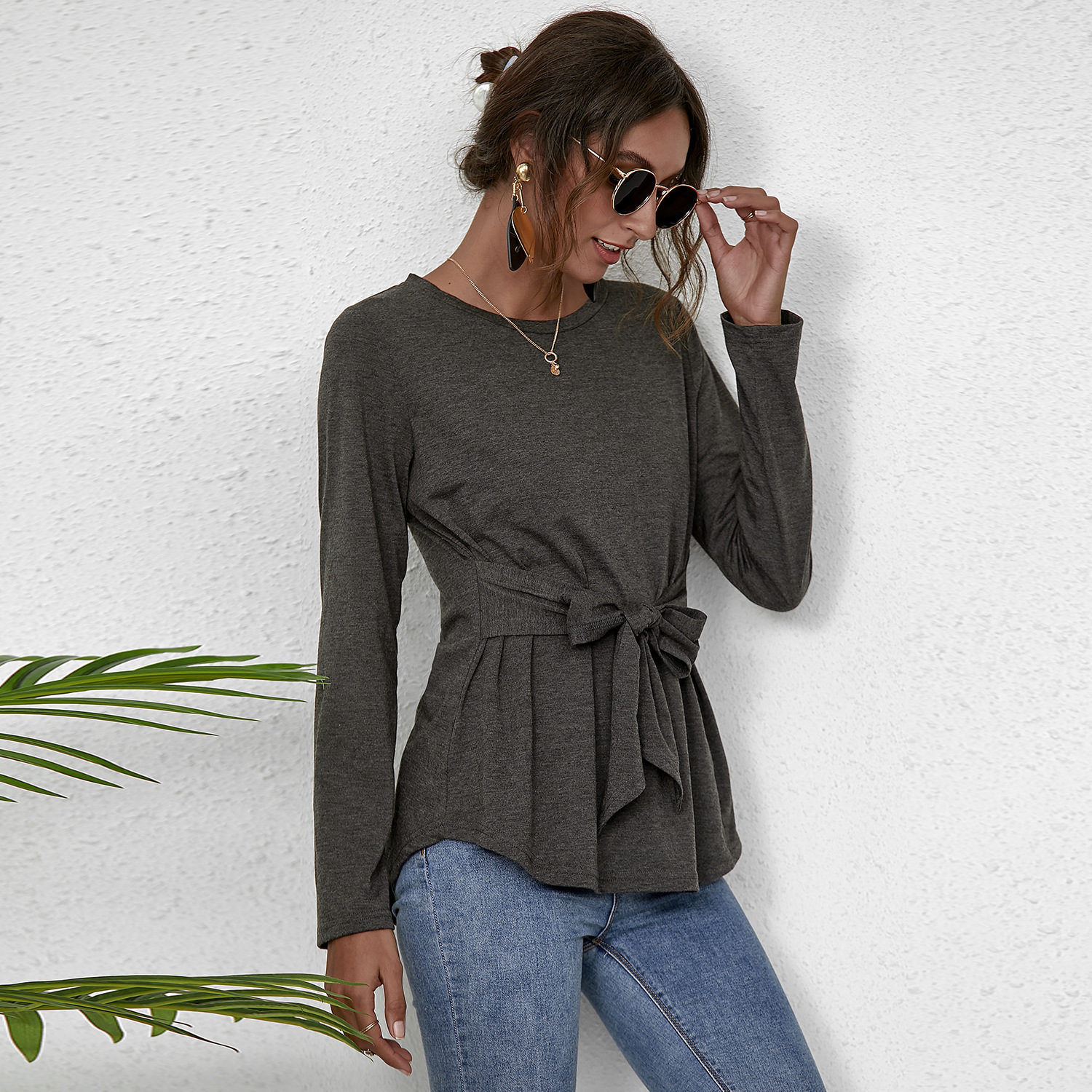 2020 Autumn and winter cross-border sale hot in city thin leisure loose around the neck long-sleeved sweater jacket 0HVZ, S.s.124kdark gray 124
2020 Autumn and winter cross-border sale hot in city thin leisure loose around the neck long-sleeved sweater jacket 0HVZ, S.s.124kdark gray 124