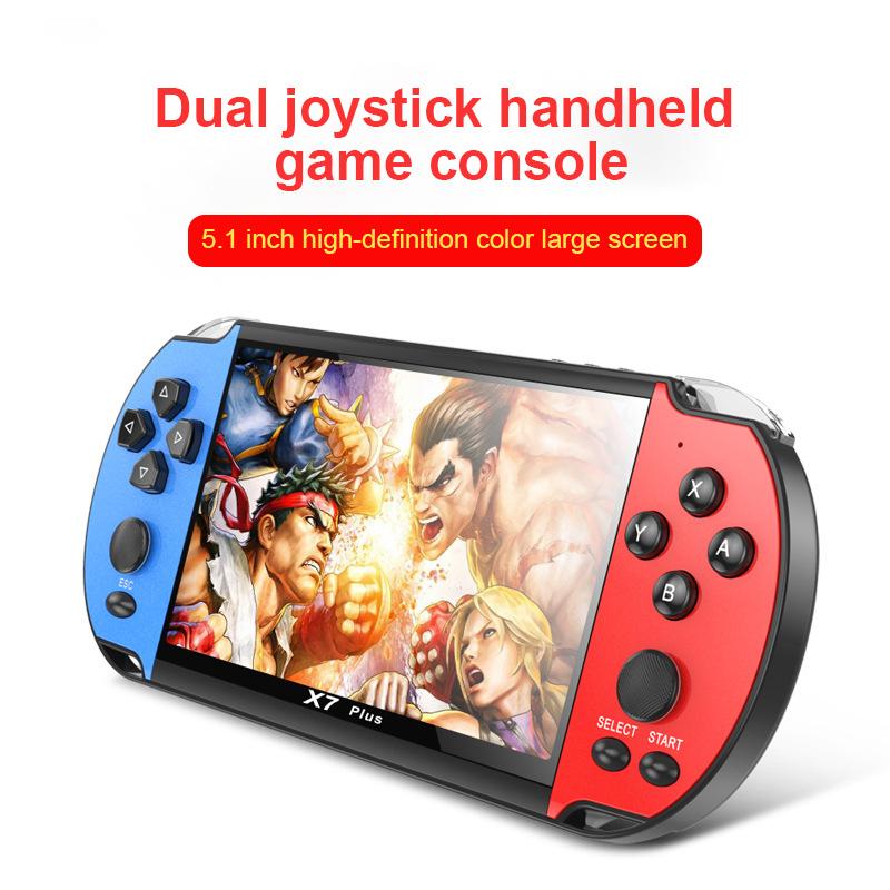 New X7 Plus Handheld Game Console 5.1-inch Retro Gamepad 8Gb Double Rocke Gamepad Christmas Gift For Kids
New X7 Plus Handheld Game Console 5.1-inch Retro Gamepad 8Gb Double Rocke Gamepad Christmas Gift For Kids