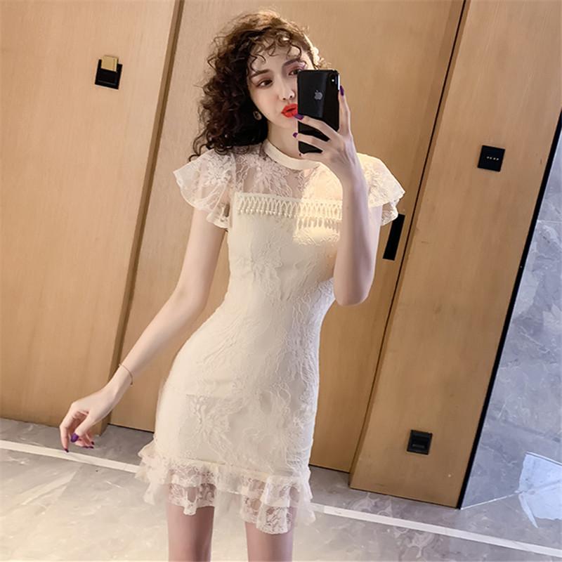 Women Elegant Lace Dress Summer Style Short Sleeve perspective Sexy Women Clothes Casual Female Party Mini Vintage Dress, As picture
Women Elegant Lace Dress Summer Style Short Sleeve perspective Sexy Women Clothes Casual Female Party Mini Vintage Dress, As picture
