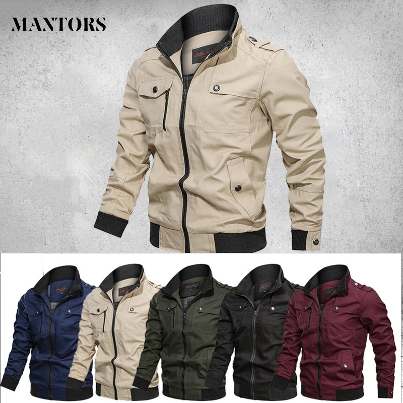 Jacket Men Spring Autumn Cotton Windbreaker Pilot Coat Men's Bomber Jackets Cargo Flight Jacket Male Clothes Plus Size 4XL 201127