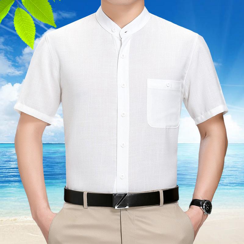 Summer Silk Men Shirt Short Sleeve Casual White Shirt Man Shirts High Quality Gentlemen Dress Shirts Camisa Masculina 108 KJ1958, Beige
Summer Silk Men Shirt Short Sleeve Casual White Shirt Man Shirts High Quality Gentlemen Dress Shirts Camisa Masculina 108 KJ1958, Beige