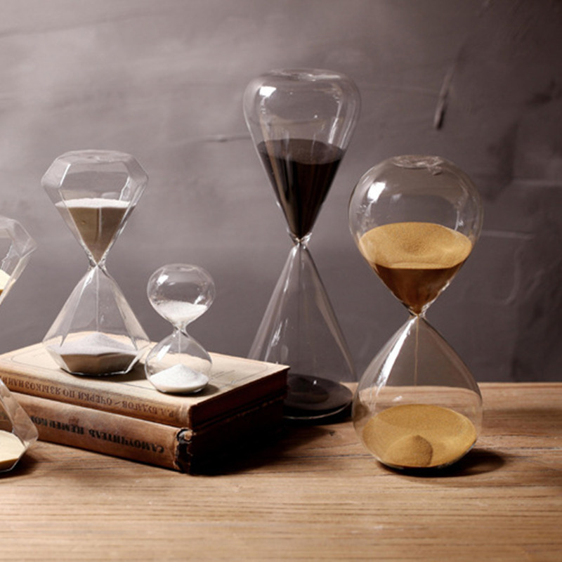 60 Minutes Timing Hourglass Height 24cm Creative Gift Glass Sand Timer Sandglass Golden Sand Home Decoration reloj de arena LJ200827